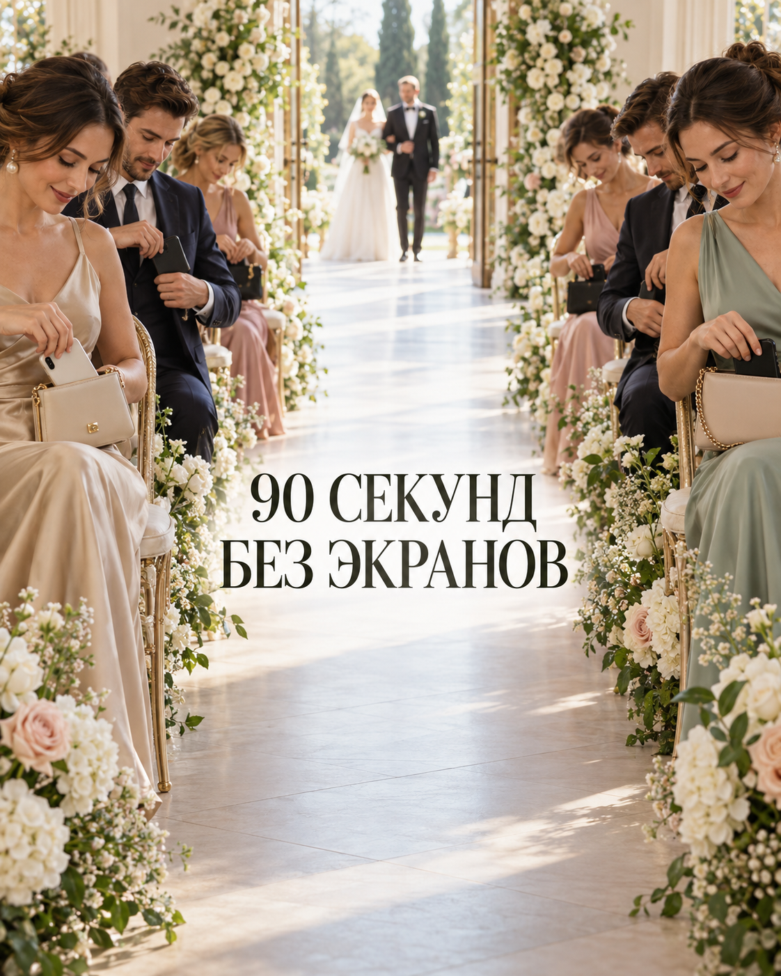 Телефоны на церемонии: просьба, которую выполняют за 90 секунд