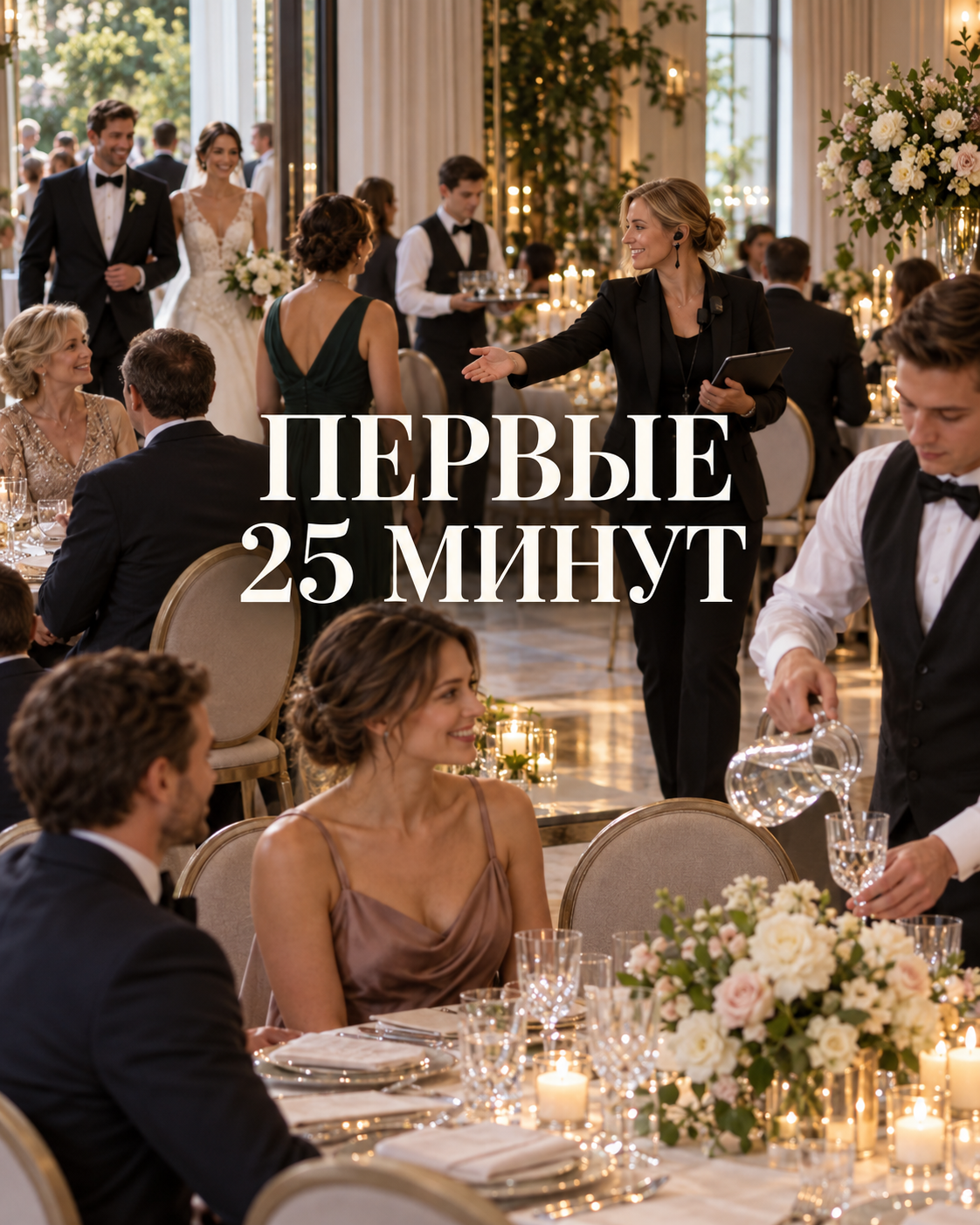 Первые 25 минут свадебного ужина: сценарий без очередей и пустых бокалов
