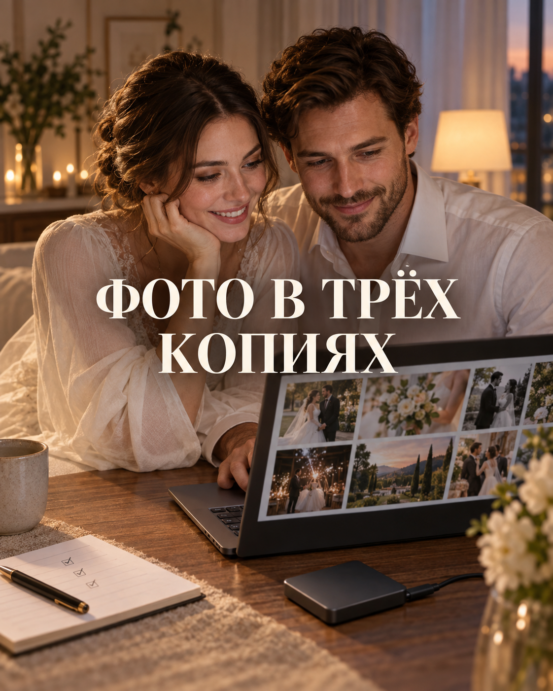 Свадебный фотоархив: три копии за 45 минут