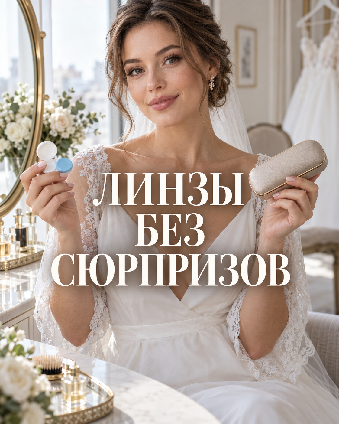 Линзы в свадебный день: тест за две недели и очки в чехле